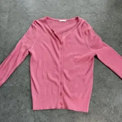 GU 薄手カーディガンピンク