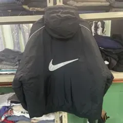 NIKE ナイキ スウォッシュ 中綿 ナイロンジップアップパーカー 黒 XL 