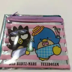 スシロー×はぴだんぶい はぴなついぇい ポーチ ばつ丸 タキシードサム