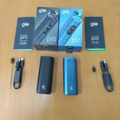 c*3様 glo hyper pro 電子タバコ本体 黒 青 2個セット