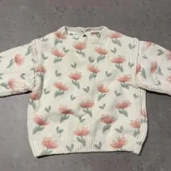 ZARA BABY ニット 花柄 3-6ヶ月 68cm