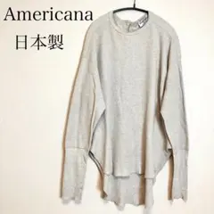 アメリカーナ　サーマルバックヘンリーネックプルオーバー　おしゃれカジュアル