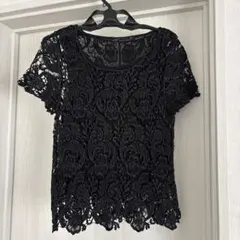 ZARA WOMAN 半袖レースブラウス Mサイズ