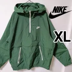 NIKE 緑 アノラック ウーブン ナイロンジャケット ナイキ ハーフジップXLのサムネイル