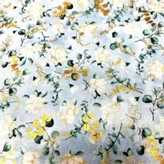 輸入生地 Metallic Home Sweet Home 水色