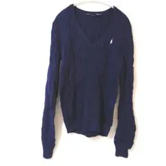 希少✨️　Ralph Lauren Sport ネイビー Vネックセーター M
