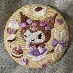 クロミ　刺繍缶バッジ　サンリオ