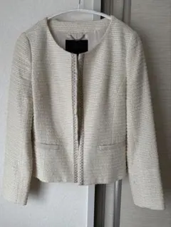 UNTITLED ノーカラージャケット サイズ3 アイボリー