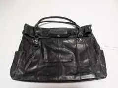 ミニタリー minitaly トートバッグ レザー シボ ブラック 中古 - メルカリ