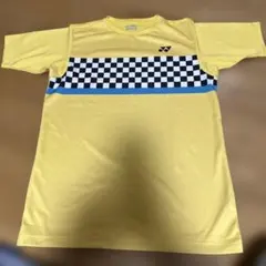 YONEX イエロー チェック柄シャツ JP M