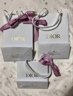 Dior ショッパー　リボン付き3枚セット