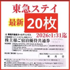 東急不動産　株主優待　ご宿泊優待共通券　20枚　東急ステイホテル　 B