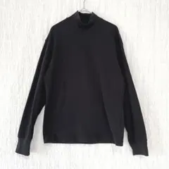 3754 UNIQLO ハイネックカットソー　ヒートテック　長袖　ロンT 無地M