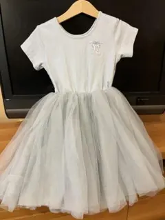 半袖チュールワンピース120cm&髪飾りセット