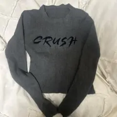 グレー ニットトップス