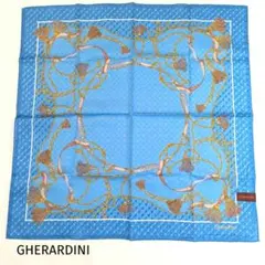 未使用 GHERARDINI スカーフ チェーン タッセル 59cm ブルーのサムネイル