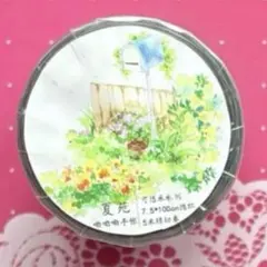 雾面PET 4.5cm×5m 春生夏长 ダイカット加工 海外マスキングテープ