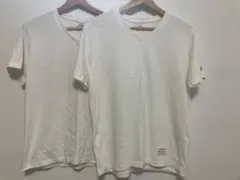 Champion VネックTシャツ 2枚セット ホワイト Mサイズのサムネイル