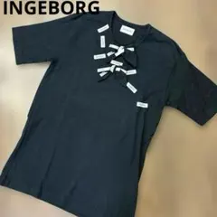 INGEBORG インゲボルグ　カットソー　ブラック　リボン　Lのサムネイル