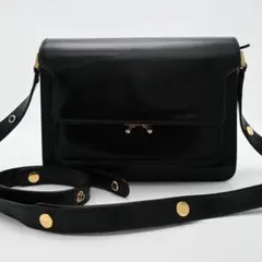 美品　MARNI マルニ トランク TRUNK　レザー　ショルダーバッグ　黒のサムネイル