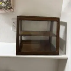 salut! サリュカウンターキャビネット　ショーケース　木目　ガラス　飾り棚のサムネイル