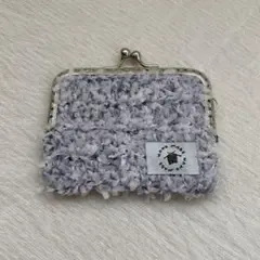 ハンドメイド 薄紫 がま口財布