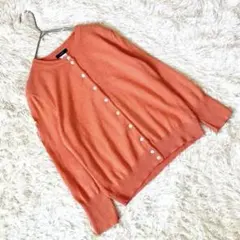 《ジェイクルー/J.CREW》【M】カーディガン オレンジ 長袖 綿 羽織り