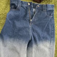 グラデーションデニムパンツ ギャル デニム ストレート 綿100％