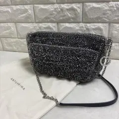 【極美品】アンテプリマ リナッシェレ ショルダーバッグ 3way シルバネイビー