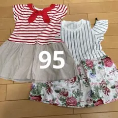 95ワンピース　女の子　半袖　夏服　キッズ　ベビー　ウズランド　西松屋のサムネイル