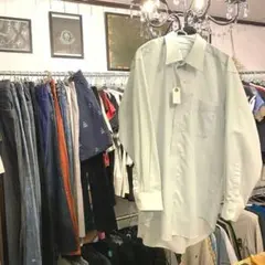 ♯180 BALMAIN長袖シャツ ビジネス トップス L相当日本製ライトブルーのサムネイル