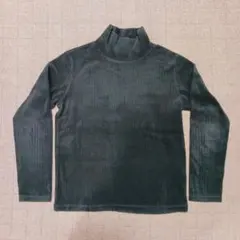ユニクロ ハイネック長袖カットソー ブラック 150cm