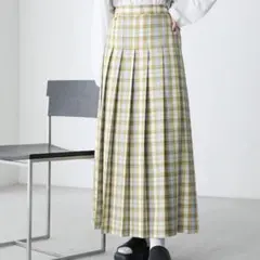 【最終値下げ】forksy. チェックプリーツロングスカート