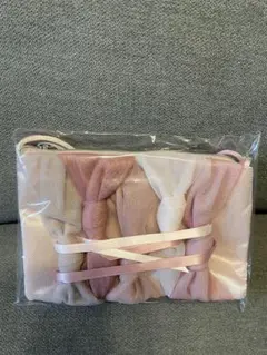 ジルスチュアート リボンデザインポーチ ピンク ホワイト