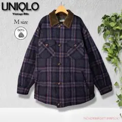 OLD UNIQLO 80s 緑タグ ウールジャケット M コート チェック