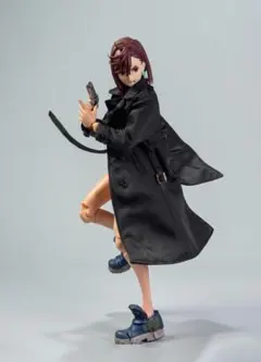 A黒 1/12スケール ドール コート 衣装 蝸之殻 メガミデバイス