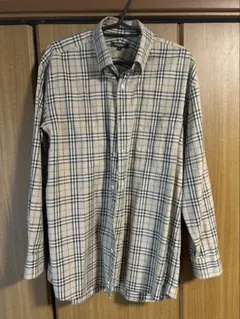 Burberry チェック柄 長袖ワイシャツ L