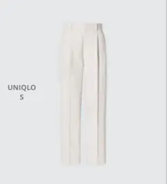 UNIQLO 感動タックパンツ　ナチュラル　S⚪︎470888▪️裾上げ済