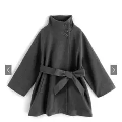 GRL リボンベルト付スタンドカラーコート　タグ付き