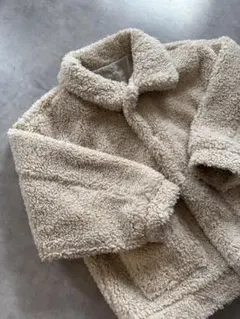 OOJU ベージュ ボアショートジャケット