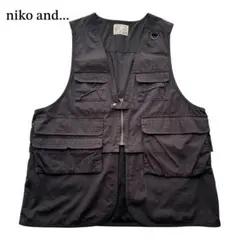 niko and... ニコアンド　フィッシングベスト　訳あり　ブラック　フリー