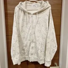 ミッフィー 4L オーバーサイズ ジップアップ パーカー 総柄