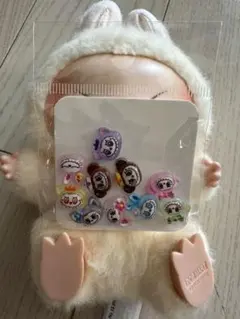 キャラクター型デコレーションパーツ10個セット　ラブブ風