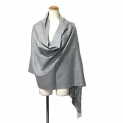 残り僅か値下70㎝×200超大判 100% カシミヤストールマフラーGRY新品