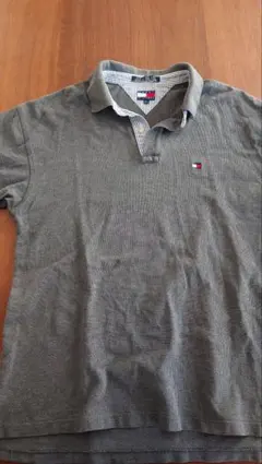 TOMMY HILFIGER グレー ポロシャツ XL