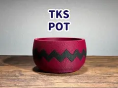 【新色】TKSPOT 3.5号浅鉢　ワインレッド　3Dプリンター鉢のサムネイル