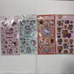 キラキラジュエルシール 4枚セット サンリオ ラインストーンシール