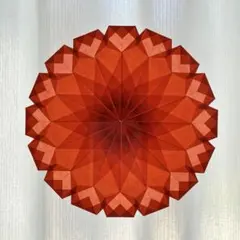 【トランスパレント】花の飾り（濃い橙色）
