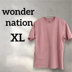 wonder nation 【XL】半袖Tシャツ ピンク