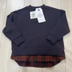 新品 タグ付き Ocean&Ground 薄手 トレーナー 重ね着風 チェック